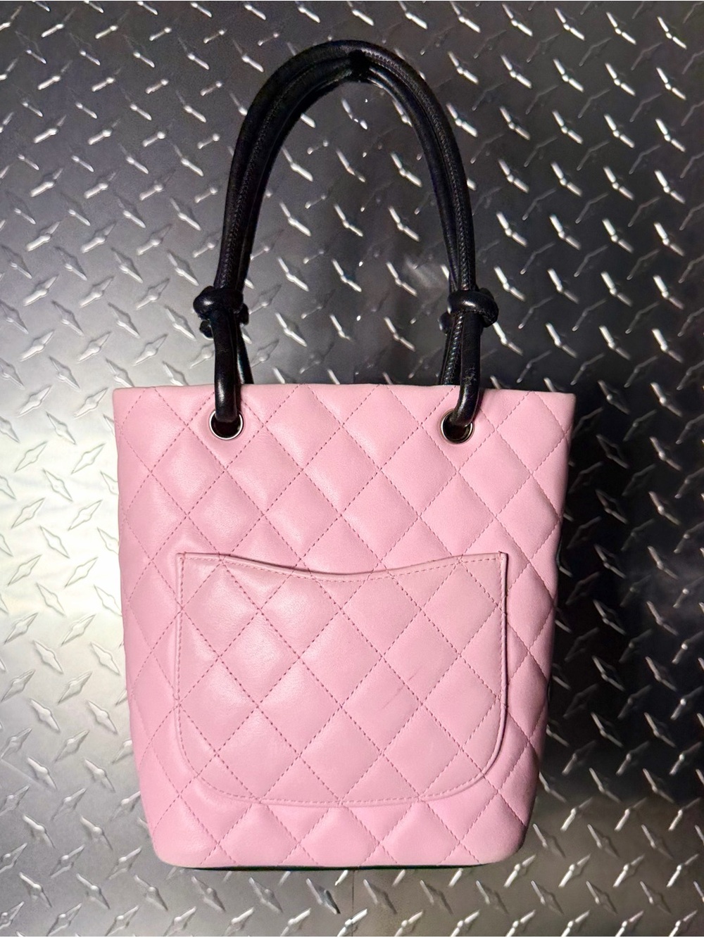 Chanel Vintage Mini Cambon Logo Tote in Pink - Picture 2 of 13